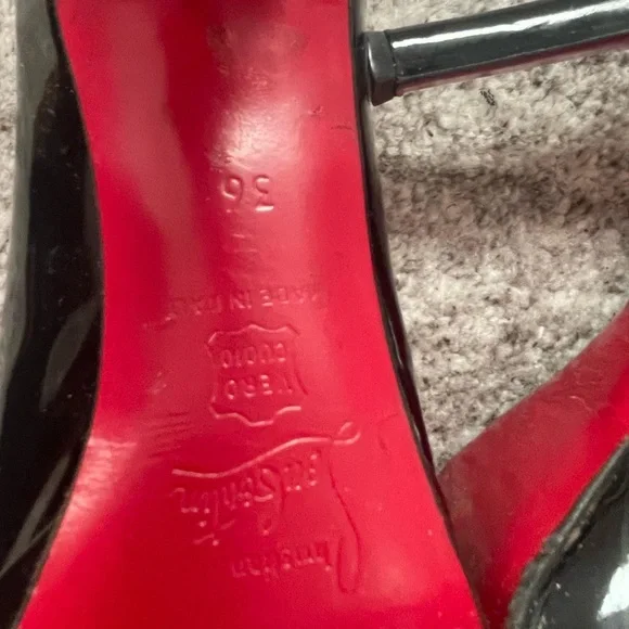 Christian Louboutin Black Patent Leather Heels - Picture 10 of 13